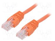 Patch cord; U/UTP; 5e; stranded; CCA; PVC; orange; 0.5m; 26AWG GEMBIRD