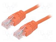 Patch cord; U/UTP; 5e; stranded; CCA; PVC; orange; 1m; 26AWG GEMBIRD