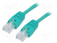 Patch cord; U/UTP; 5e; stranded; CCA; PVC; green; 2m; 26AWG GEMBIRD