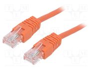 Patch cord; U/UTP; 5e; stranded; CCA; PVC; orange; 2m; 26AWG GEMBIRD