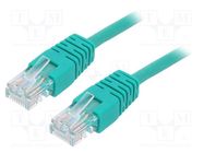 Patch cord; U/UTP; 5e; stranded; CCA; PVC; green; 5m; 26AWG GEMBIRD