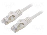 Patch cord; RJ45 plug; F/UTP; 6; stranded; CCA; PVC; grey; 15m; 26AWG GEMBIRD