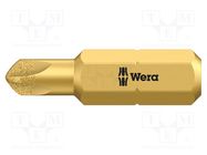 Screwdriver bit; Torq-Set®; TS1/4"; Overall len: 25mm WERA