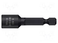 Screwdriver bit; 6-angles socket; HEX 8mm; Overall len: 50mm WERA
