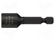 Screwdriver bit; 6-angles socket; Socket: HEX 1/4"; with magnet WERA