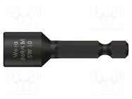 Screwdriver bit; 6-angles socket; Socket: HEX 10mm; with magnet WERA