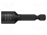 Screwdriver bit; 6-angles socket; HEX 9mm; Overall len: 65mm WERA