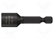 Screwdriver bit; 6-angles socket; Socket: HEX 6mm; with magnet WERA