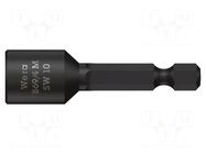 Screwdriver bit; 6-angles socket; HEX 6mm; Overall len: 65mm WERA