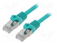 Patch cord; F/UTP; 6; stranded; CCA; PVC; green; 2m; RJ45 plug; 26AWG GEMBIRD