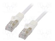 Patch cord; F/UTP; 6; stranded; CCA; PVC; white; 2m; RJ45 plug; 26AWG GEMBIRD