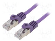 Patch cord; F/UTP; 6; stranded; CCA; PVC; violet; 3m; RJ45 plug GEMBIRD