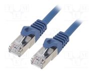 Patch cord; S/FTP; 6a; wire; Cu; LSZH; blue; 1.5m; 27AWG; Cablexpert GEMBIRD