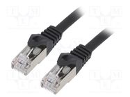 Patch cord; S/FTP; 6a; wire; Cu; LSZH; black; 2m; 27AWG; Øcable: 5.8mm GEMBIRD