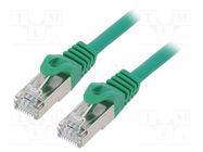 Patch cord; S/FTP; 6a; wire; Cu; LSZH; green; 1m; 27AWG; Øcable: 5.8mm GEMBIRD