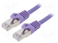 Patch cord; S/FTP; 6a; wire; Cu; LSZH; violet; 2m; 27AWG; Cablexpert GEMBIRD