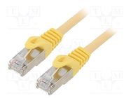 Patch cord; S/FTP; 6a; wire; Cu; LSZH; yellow; 2m; 27AWG; Cablexpert GEMBIRD