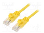 Patch cord; U/UTP; 6; stranded; CCA; PVC; yellow; 0.5m; 26AWG GEMBIRD