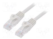 Patch cord; U/UTP; 6; stranded; CCA; PVC; grey; 15m; 26AWG GEMBIRD