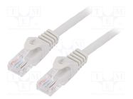 Patch cord; U/UTP; 6; stranded; CCA; PVC; grey; 1m; 26AWG; Cablexpert GEMBIRD