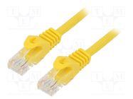 Patch cord; U/UTP; 6; stranded; CCA; PVC; yellow; 1m; 26AWG GEMBIRD