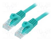 Patch cord; U/UTP; 6; stranded; CCA; PVC; green; 2m; 26AWG GEMBIRD