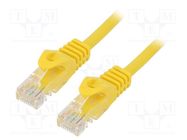 Patch cord; U/UTP; 6; stranded; CCA; PVC; yellow; 2m; 26AWG GEMBIRD