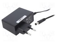 Power supply: switching; mains,plug; 15VDC; 1.6A; 24W; Plug: EU POS