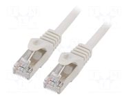 Patch cord; F/UTP; Cat: 6; RJ45 plug; stranded; CCA; 7.5m; PVC; grey GEMBIRD