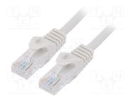 Patch cord; U/UTP; 6; stranded; CCA; PVC; grey; 0.25m; 26AWG GEMBIRD