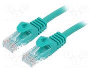 Patch cord; U/UTP; 6; stranded; CCA; PVC; green; 3m; 26AWG GEMBIRD