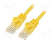 Patch cord; U/UTP; 6; stranded; CCA; PVC; yellow; 3m; 26AWG GEMBIRD