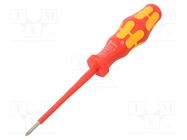 Screwdriver; insulated; Pozidriv®; PZ0; Blade length: 80mm WERA