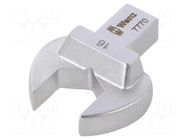 Wrench tip; torque,spanner; Spanner: 16mm; Socket size: 9x12mm WERA