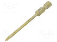 Screwdriver bit; Phillips; PH0; Overall len: 70mm WERA