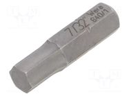 Screwdriver bit; Hex Plus key; HEX 7/32"; Socket size-inch: 1/4" WERA