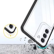 Clear 3in1 Case for Samsung Galaxy S22 + (S22 Plus) Frame Gel Cover Black, Hurtel