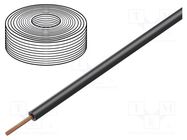 Wire; LiY; stranded; Cu; 0.25mm2; PVC; black; 100V; 10m; Class: 5 DONAU ELEKTRONIK