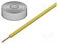 Wire; LiY; stranded; Cu; 0.25mm2; PVC; yellow; 100V; 10m; Class: 5 DONAU ELEKTRONIK