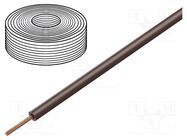 Wire; LiY; stranded; Cu; 0.25mm2; PVC; brown; 100V; 10m; Class: 5 DONAU ELEKTRONIK