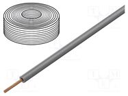 Wire; LiY; stranded; Cu; 0.25mm2; PVC; grey; 100V; 10m; Class: 5 DONAU ELEKTRONIK