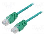 Patch cord; U/UTP; 5e; stranded; CCA; PVC; green; 1m; 26AWG GEMBIRD