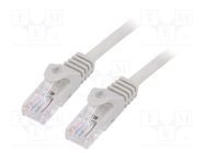 Patch cord; U/UTP; 6; stranded; CCA; PVC; grey; 10m; 26AWG GEMBIRD