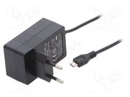 Power supply: switching; mains,plug; 5VDC; 3A; 15W; Plug: EU; 82% ESPE