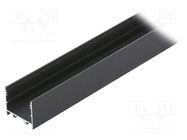 Profiles for LED modules; black; L: 2m; VARIO30-02; aluminium TOPMET