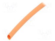 Heat shrink sleeve; glueless; 2: 1; 4.8mm; orange; polyolefine RADPOL