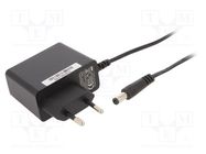 Power supply: switching; mains,plug; 12VDC; 1A; 12W; Plug: EU; black ESPE