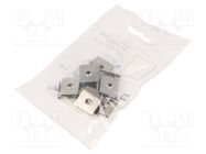 Flexible mounting plate Y; natural; 10set; stainless steel TOPMET