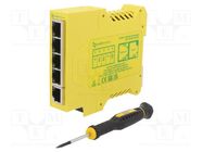 Switch Ethernet; unmanaged; Number of ports: 5; 44÷57VDC; RJ45; SW BRAINBOXES