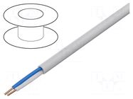 Wire; YTKSY; 1x2x0.8mm; telecommunication; wire; Cu; white BITNER